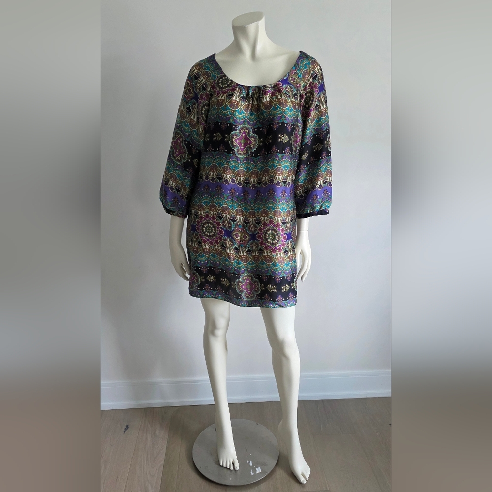 Topshop Multicolor Patterned Tunic Dress US 8